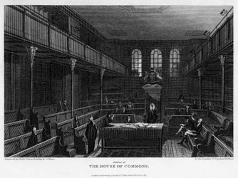 Kammer des House of Commons, Westminster, London, 1815
