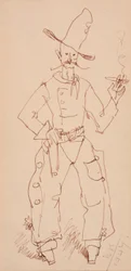 Cowboy beim Rauchen