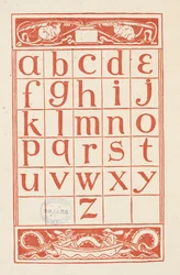 Eine Alphabettafel für „The Golden Primer“