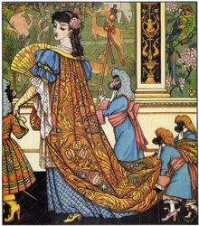 Die Schöne und das Biest: Illustration von Walter Crane (1845-1915)