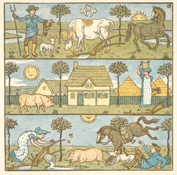 Farbige Illustration für 