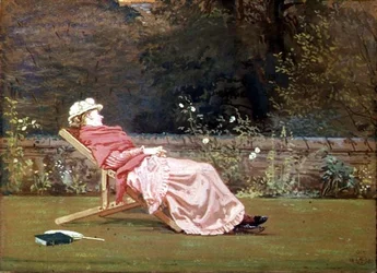 Rosalind, Gräfin von Carlisle (1845-1921) im Garten von Naworth