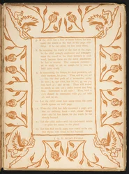 Text mit einer floralen Ordnung. The Golden Primer