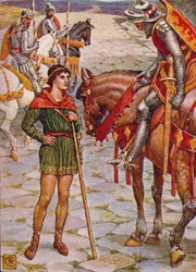Der junge Percival befragt Sir Owen, 1911