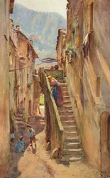 Vicolo del Ponte, Villa Nuova di Albenga, um 1910, 1912