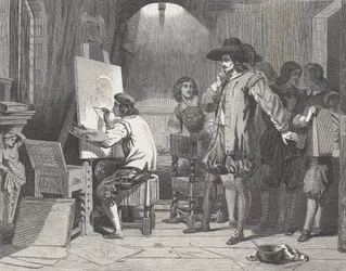Sebastian Gomez von seinem Meister Murillo bei der Arbeit entdeckt, aus Illustrated L...