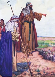 Lots Wahl, aus Das Bibelbilderbuch, veröffentlicht von Thomas Nelson, ca. 1950