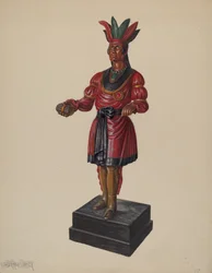 Zigarrenladen-Indianer, um 1937