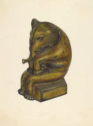 Spielzeugbank: Elefant, ca. 1939