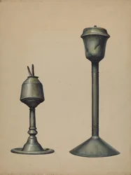 Zwei Öllampen, ca. 1938