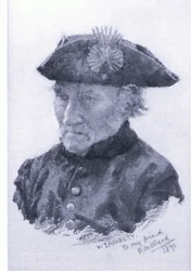 Ein Chelsea-Pensionär, aus unbekannter Zeitschrift oder Buch (Farblithografie)