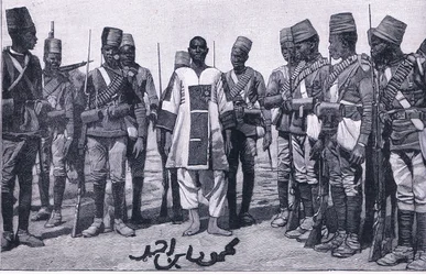 Der Emir Mahmud unter Bewachung, Illustration aus Cassells Geschichte Englands, 1900er Jahre