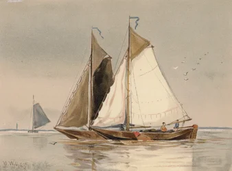 Niederländische Abfüller an der Schelde
