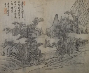 Landschaft nach Xia Gui aktiv ca. 1195-1230, aus dem Senfkorn-Garten, Erstausgabe