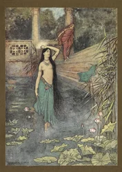 Frontispiz: "Sie stürmte aus dem Palast... und kam in die obere Welt." aus 