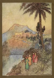 Tafel 27: "Sie näherten sich einem prächtigen Gebäude." aus 