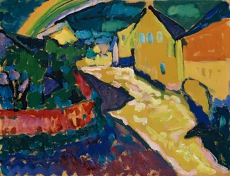 Murnau - Landschaft mit Regenbogen