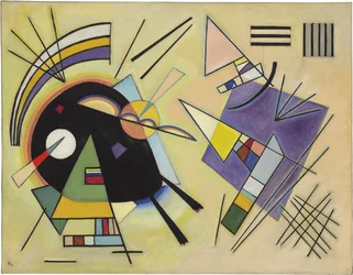 Schwarz und Violett - Gemälde von Vassily Kandinsky