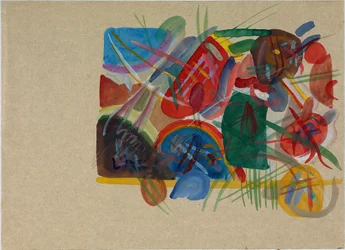 Aquarell mit Wald und Regenbogen, 1913