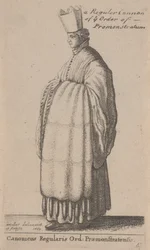 Ein regulärer Kanoniker des Ordens der Prämonstratenser (Canonicus Regularis Ord: Præmonstratensis)