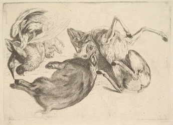 Wildschwein, Hirsch, Reiher und anderes Wild, 1625-77