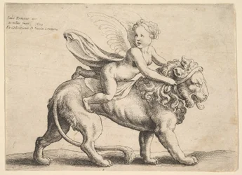 Amor auf einem Löwen, 1652