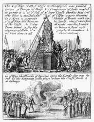 Zerstörung des Cheapside-Kreuzes; das 