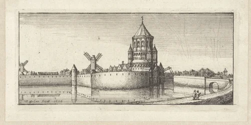 Ansicht des Kleinen Houtpoort in Haarlem