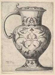 Krug verziert mit Arabesken (1645)