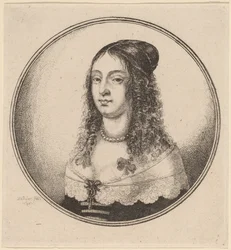 Dame mit Bändern in Locken