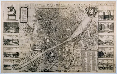 Karte der Stadt Florenz