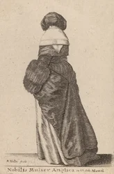 Nobilis Mulier Anglica, in Vestitu Hiemali, 1643
