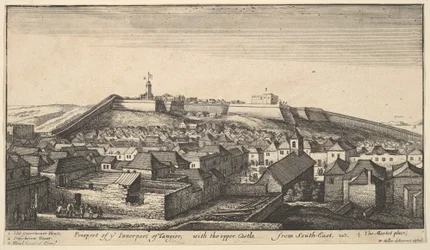 Aussicht auf den inneren Teil von Tanger, ca. 1670