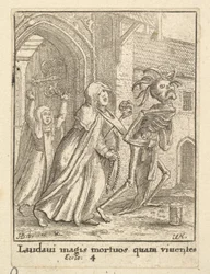 Die Äbtissin, aus dem Totentanz (1651)