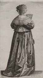 Die verschiedenen Gewohnheiten englischer Frauen, von der Adelsklasse bis zu den Landfrauen..., 1639
