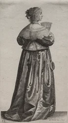 Die Frau mit Fächer und Spiegel