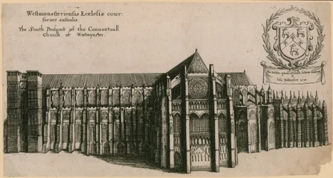 Die Südansicht der Klosterkirche von Westminster, London