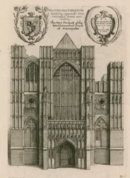 Die westliche Aussicht auf die ehemalige Klosterkirche von Westminster, London