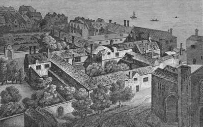 Winchester House, Southwark, um 1649, vom Turm von St. Saviours, ca. 1812, 1912