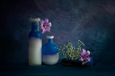 Serenes Blaues Stillleben