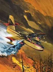 Fliegende Feuerwehrleute