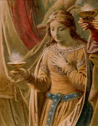 Das Wunder des Grals, aus der Lohengrin-Saga, Salon (Detail)
