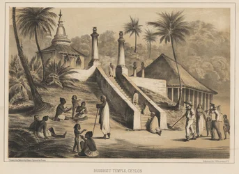 Buddhistischer Tempel, Ceylon, 1855