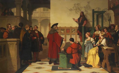 Albrecht Dürer besucht von Kaiser Maximilian, 1870