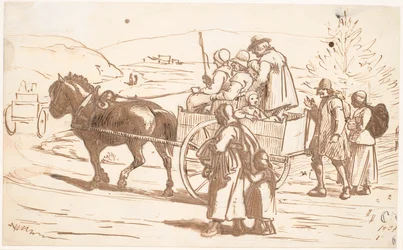 Bauern aus Orsa Sogn fahren zur Kirche, Dalarna