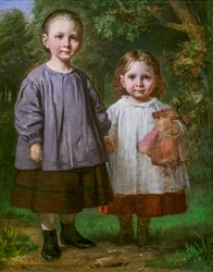 Ottilia und Christy Marstrand, die Töchter des Künstlers