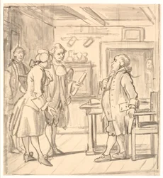 Besuch der Stadträte. (Der politische Kesselflicker)