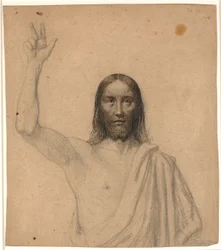 Segnender Christus. Halbfigur en face