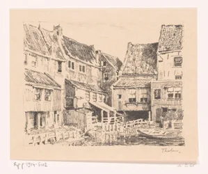 Rückseite alter Häuser in Enkhuizen
