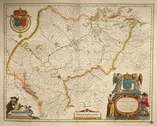 Île-de-France, Insel Frankreich aus Theatrum Orbis Terrarum, Amsterdam